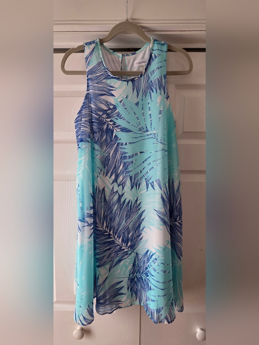 Calvin Klein Mint & Navy Tropical Tank Sundress